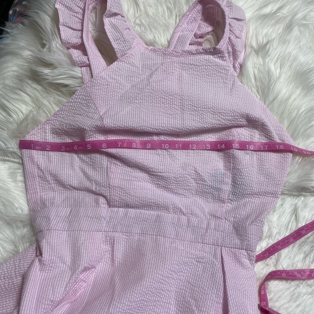 Lauren James Pink Claire Stripe derby Dress nwt